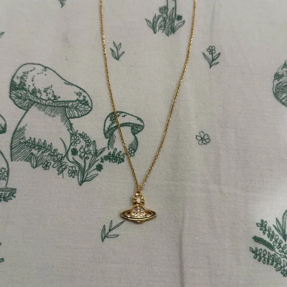 Vivienne Westwood Gold Concetta Bas Relief Pendant Necklace